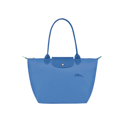 Longchamp Le Pliage Green Tote Bag M Cornflower