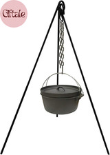 48" Heavy Duty Camping Tripod Campfire Cooking Dutch Oven Tripod Adjustable Gril