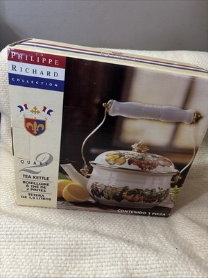 Philippe Richard Collection 2 Qt Tea Kettle Kensington Garden Collection NIB
