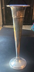 Preisner: Sterling; Vintage Weighted, 8" Sterlng Silver Bud Vase, Model 137 
