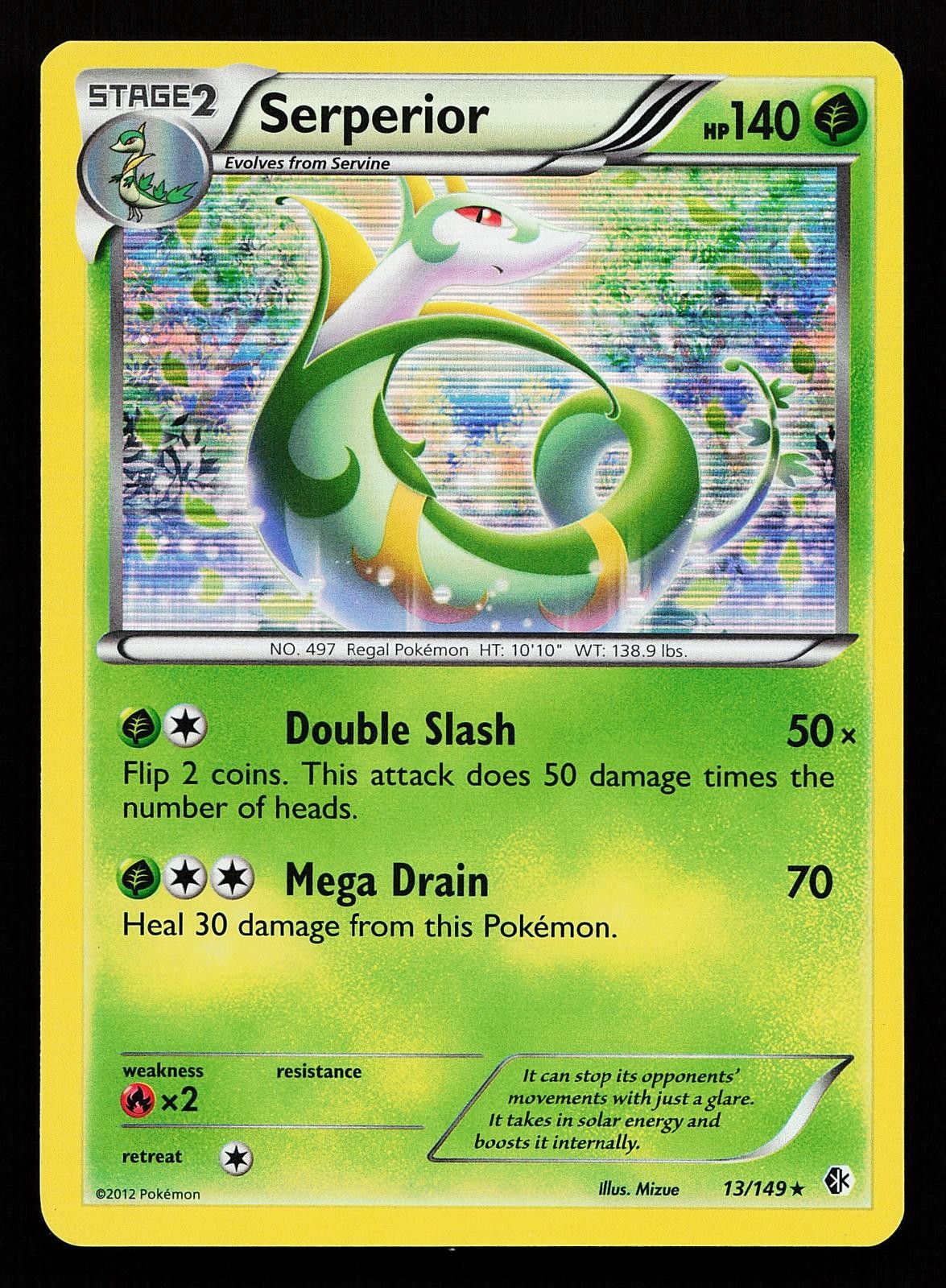 Serperior 13/149 Holo Rare Boundaries Crossed Pokemon Card