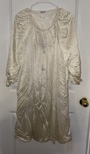 Vintage Vanity Fair Cream House Robe Sleep Nightgown 2 Piece Set Size Large