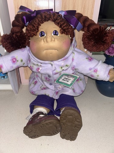 CABBAGE PATCH SOFT SCULPTURE 2005 TRAY MOUNTAIN XAVIER ROBERTS Violet Eyes