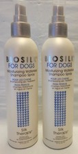 2 Bottles BioSilk for Dog Silk Therapy Deep Moisture Waterless Shampoo Spray