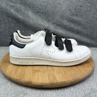 Adidas Raf Simons Stan Smith Shoes Mens Size 8 White Leather Black BB2682
