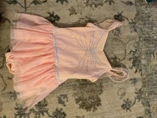 Cute Pink Girls 6/7 Rhinestone Dance/ballet bodysuit