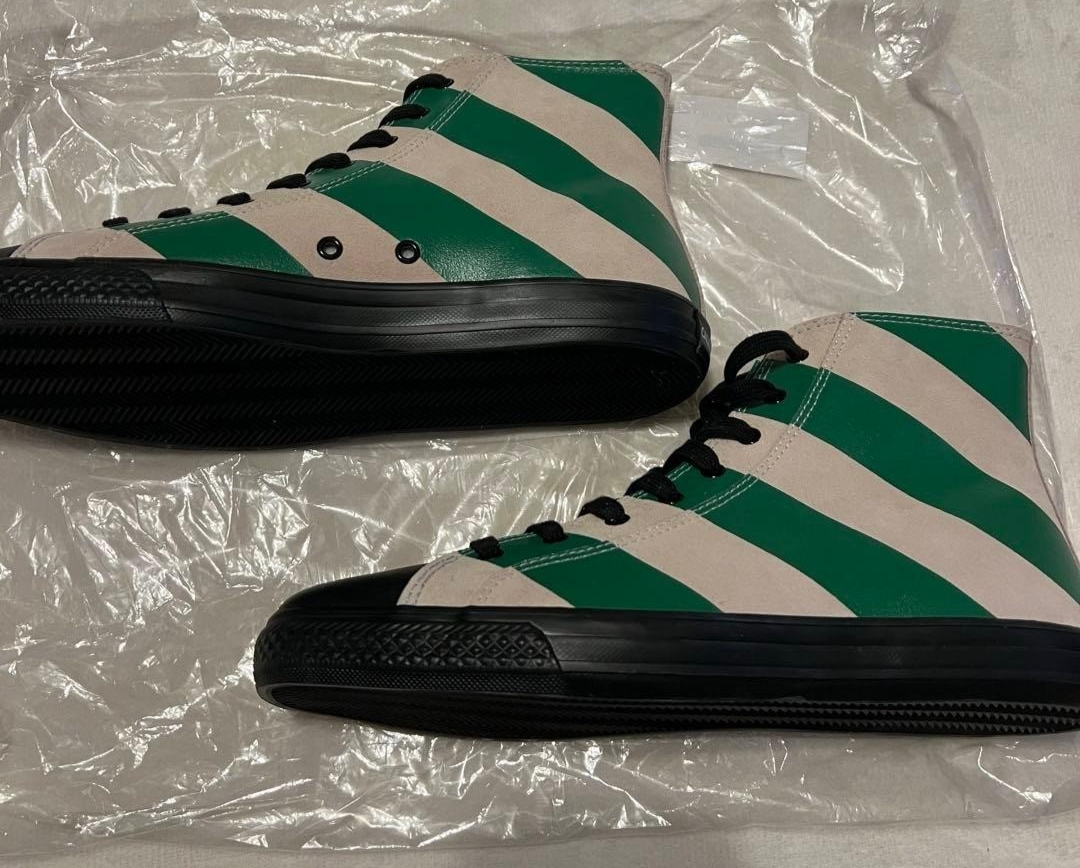 RAF SIMONS Calvin Klein 205W39NYC Stripe High Sneakers Green