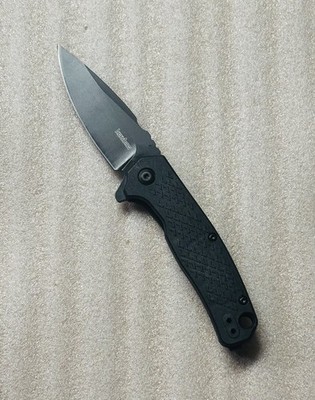 Kershaw Conduit 1407  3  8Cr13MoV Steel Black Coated Blade   Black GFN Handle
