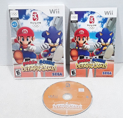 Wii Mario & Sonic At The Olympic Games Beijing 2008 Nintendo Complete TESTED VGC