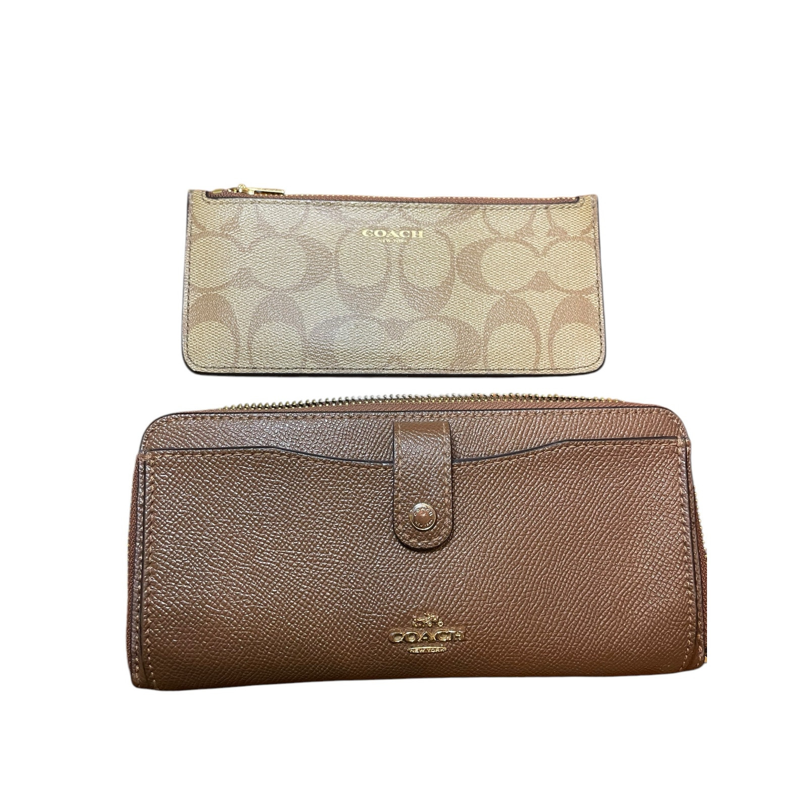 Coach Multifunction Wallet Large Brown Leather C … - image 2