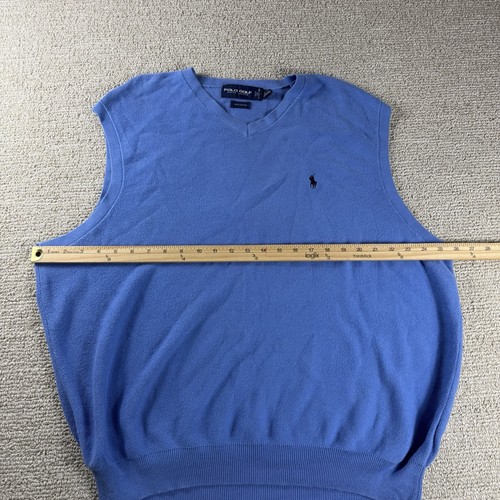 Polo Ralph Lauren Golf Italian Yarn V-neck Sweater Vest Blue Men’s Size XXL - Bild 5 von 7