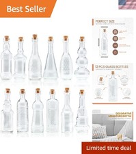 Assorted Mini Decorative Glass Bottles - Perfect for DIY Projects Gifts