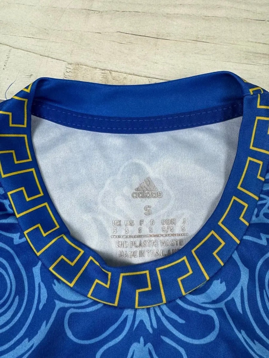 Adidas Versace Italia Shirt Football Soccer Jersey Men Size S Blue