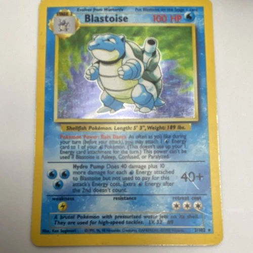 Wizards of the Coast Blastoise Base Set Holo Rare 2/102 100 HP