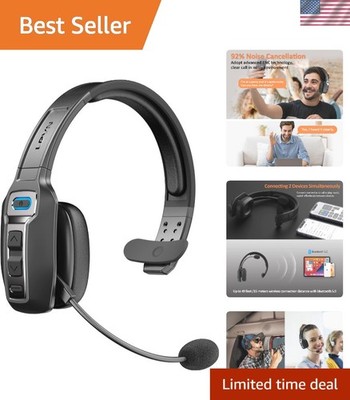 Professional Wireless Headset with AI Noise Control & Dual Device Connectivity