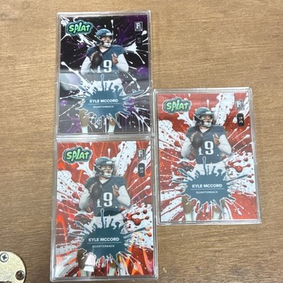 Wild Card Splat Football 3 Card Lot Kyle McCord Quarterback Rookie 1/6 3/6 5/9