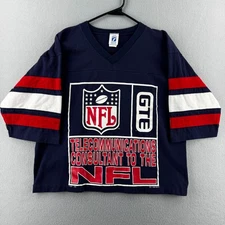 Vintage NFL Jersey Shirt Mens Large Cropped 21"x22" 90s Logo 7 Cotton USA