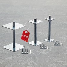 Pfostentr&auml;ger St&uuml;tzenfu&szlig; Pfostenhalter&nbsp;Pfostenanker M24 Stahl verzinkt SOTECH
