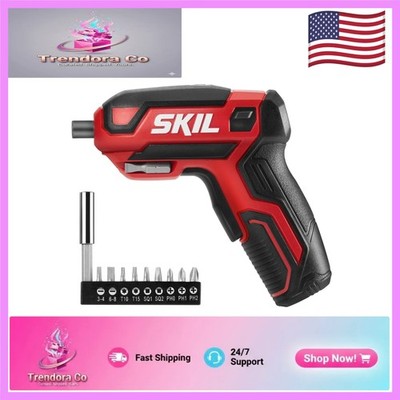 Versatile 4V Rechargeable Screwdriver with 9 Bits, USB Charge & Powerful Torque