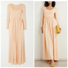 ZIMMERMANN Natura gathered metallic stretch-knit maxi dress AU 2 / US 8