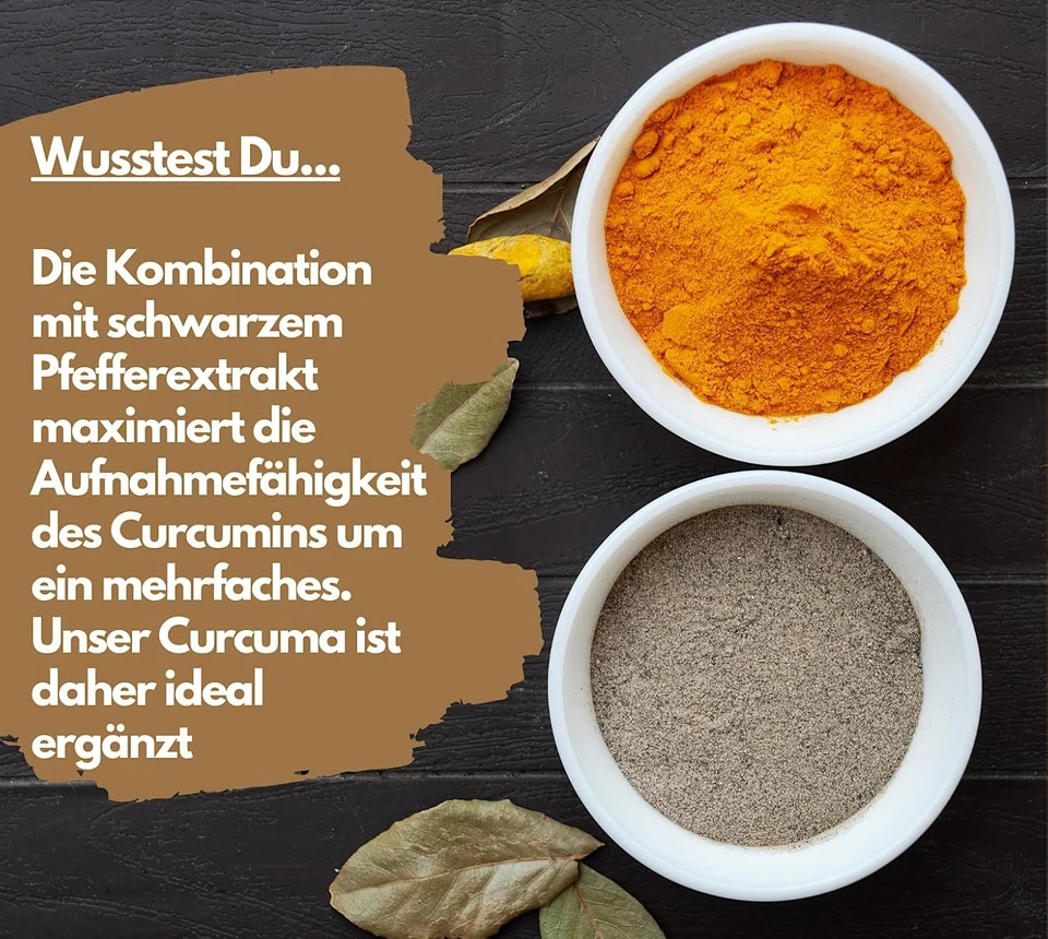 Exvital Curcuma + Bioperin ® - Curcumin hochdosiert, 1500 mg, Kurkuma, Vegi - Bild 4 von 4
