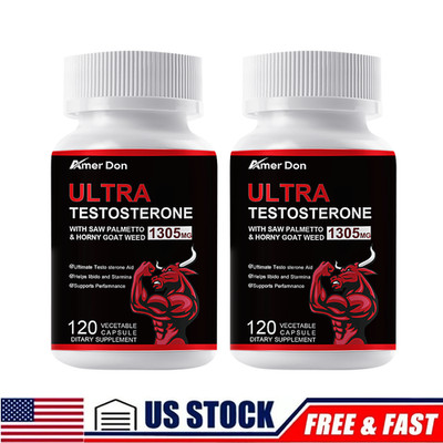 Testosterone Booster - Increase Energy, Improve Muscle Strength & Growth 2 PACK