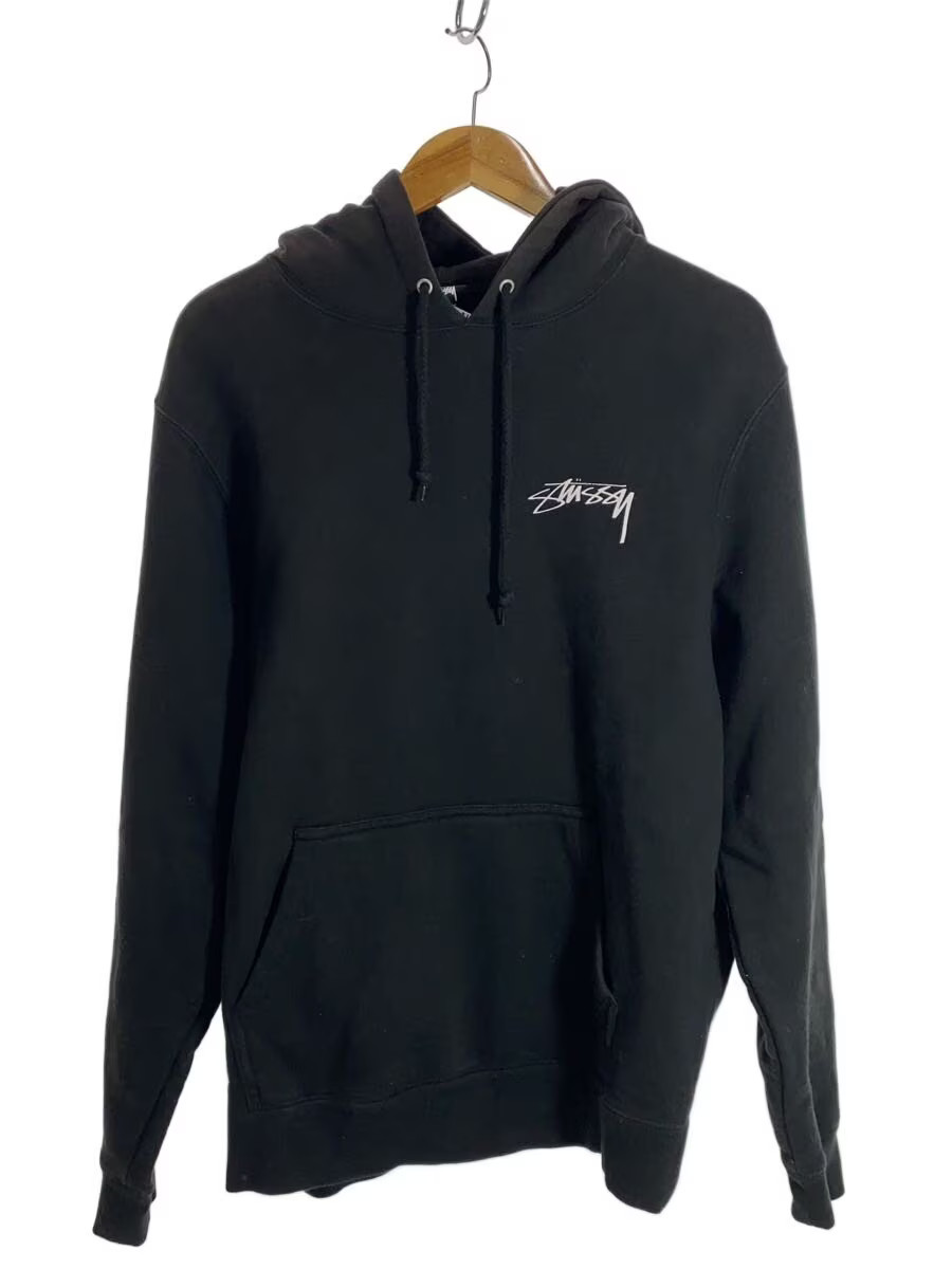 STUSSY Increase the Peace Hoodie, Size M, Cotton, Black, Printed