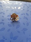 USA 5 Rings Red & Gold Color Lapel Pin 1996 Atlanta Summer Olympic Games — photo 2