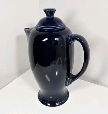 Fiestaware FIESTA WARE Coffee Pot  w LID -  Deep Cobalt Blue Clean 9'' PLS READ