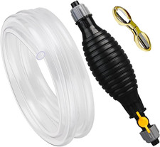 6.5FT Siphon Fuel Transfer Pump for Gas, Diesel, Water - Portable Manual Oil ...
