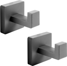 YUET Towel Hooks for Bathrooms Clothes Closet Sponges Robe Hook Screw in Metal