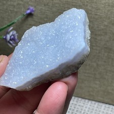 Blue chalcedony stone Rough Mineral Specimen 54-10-15mm  F14
