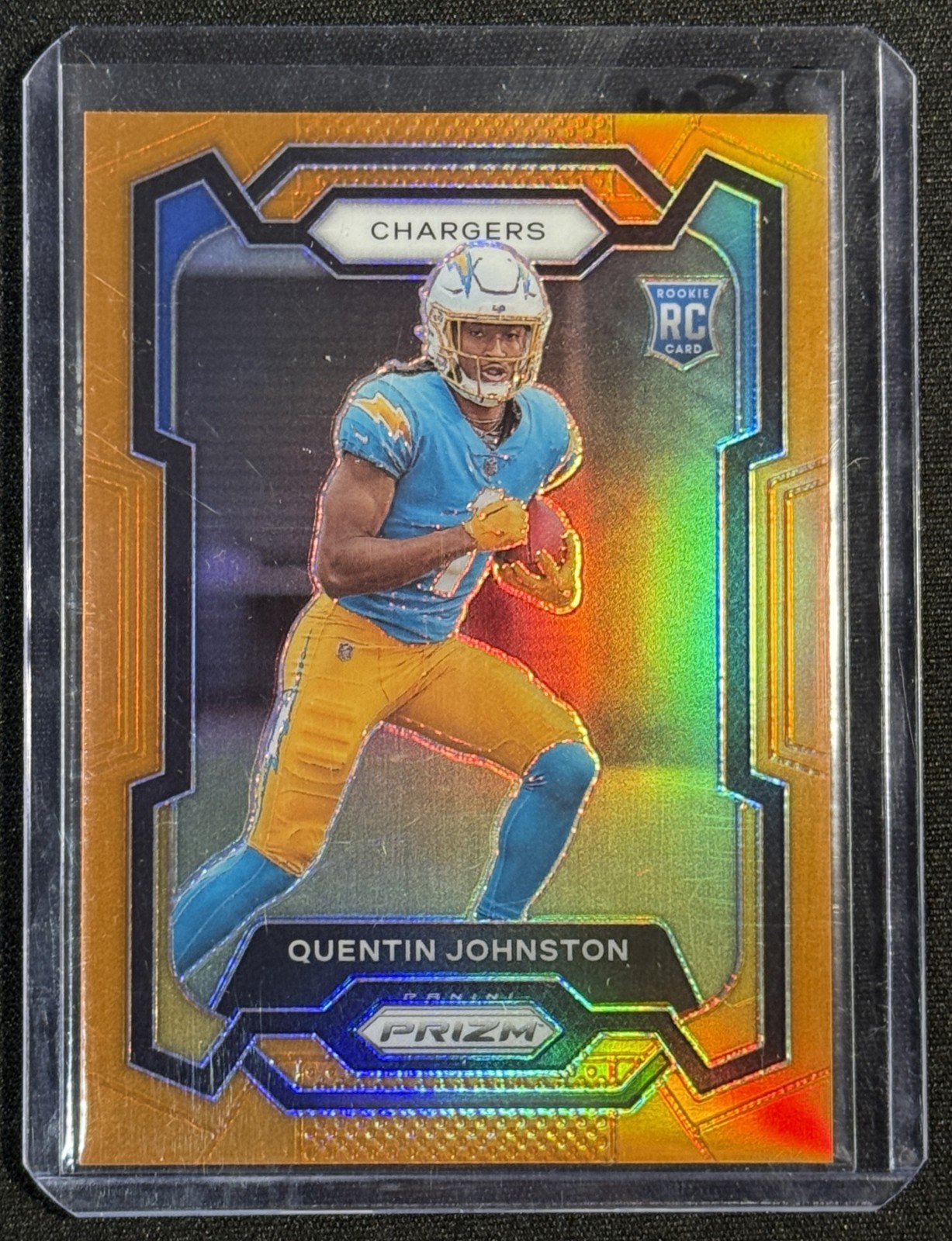 QUENTIN JOHNSTON 2023 PANINI PRIZM #353 ROOKIE ORANGE RC 48/249 CHARGERS