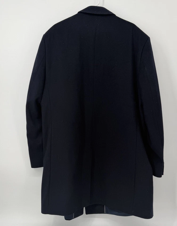 Jos. A. Bank Executive Navy Blue Wool Blend  Overcoat Jacket Mens Size 52R - Image 2 of 4