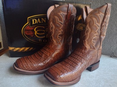 NIB,  DAN POST Kingsley Men's EXTRA WIDE Caiman Leather  Western Boots #DP4807