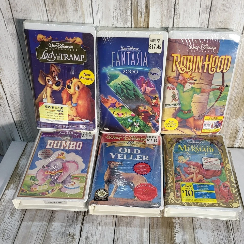 Vintage Walt Disney Masterpiece Collection VHS Tapes Brand New - Image 3 of 4