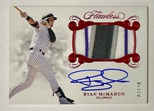 2018 Panini Flawless Rookie Ruby #/20 Ryan McMahon #RPA-RM RPA Patch Auto RC!