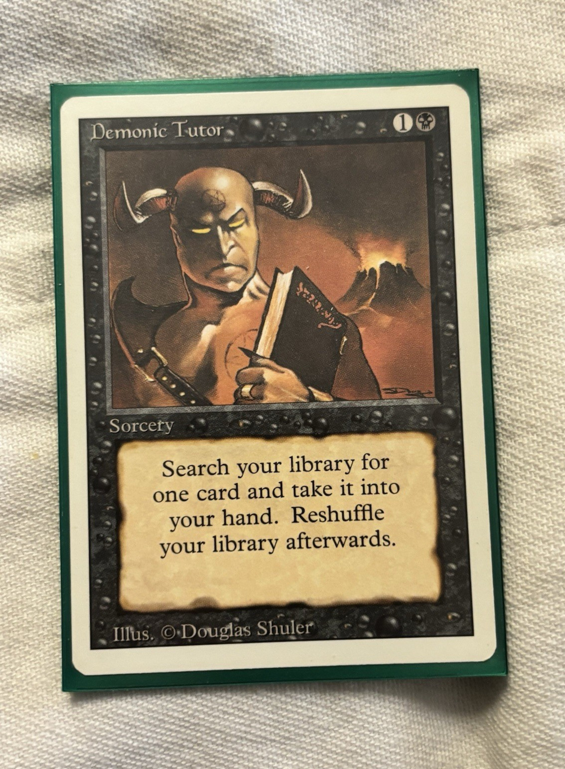 Wizards of the Coast Demonic Tutor Sorcery revised Regular Uncommon Dougla…