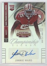 2014 Contenders Championship Ticket 53/99 Jimmie Ward (Seat Row Sec) Auto 1i3