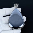 Shungite Gemstone Pendant 925 Sterling Silver Handmade Jewelry For Birthday Gift
