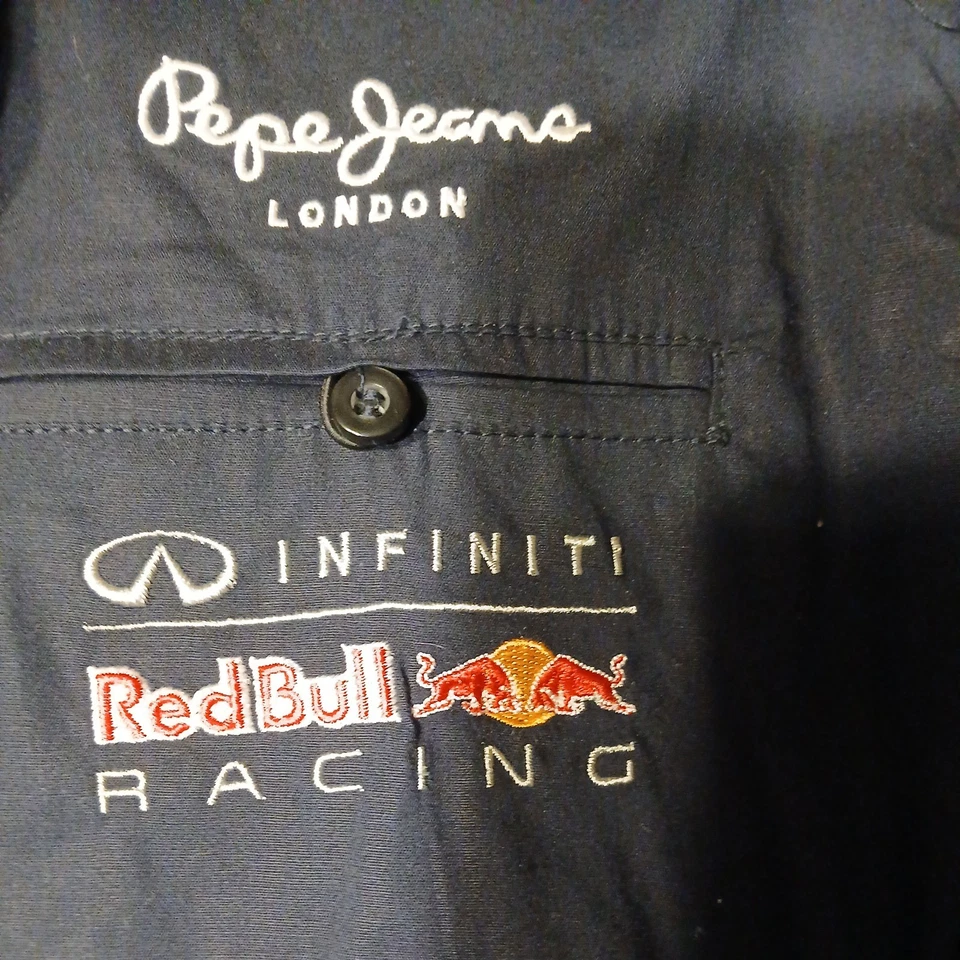 Camisa Pepe Jeans Red Bull Racing Infiniti Manga Larga Botón Hombres Talla L Azul Foto 3 de 4