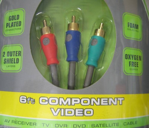 Acoustic Research (ES91) 6 Ft. COMPONENT VIDEO CABLE, Gold Plated Connectors - Picture 5 of 7