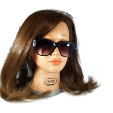 Vintage Anne Klein for Riviera Black Plastic Frame Oversized Sunglasses ITALY