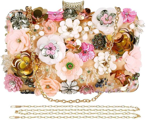 floral clutches and evening bags
