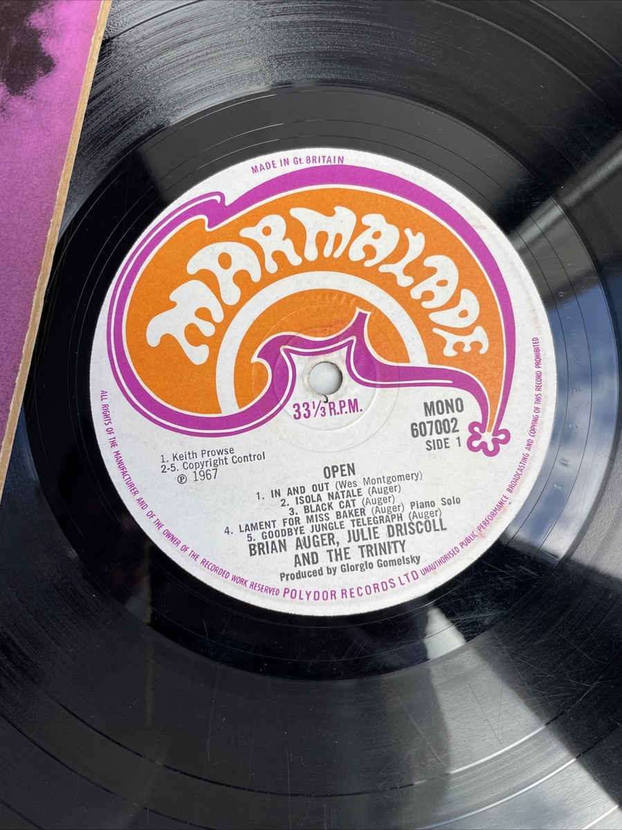 英7” Brian Auger, Trinity Red Beans And Rice 598003 	MARMALADE /00080 LP BRIAN AUGER, JULIE DRISCOLL & THE TRINITY - Open- MARMALADE