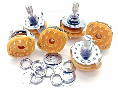 2PCS PACK 2P6P Two Pole Six Position Rotary Wafer Switch USA SOLD AND SHIP - Picture 3 of 6
