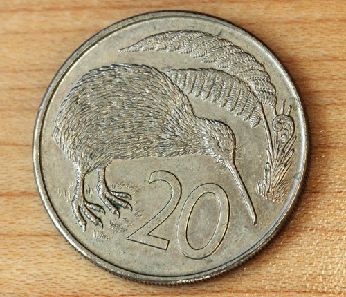 1967 - 1989 New Zealand 20 Cents Kiwi Bird Choose Your Year