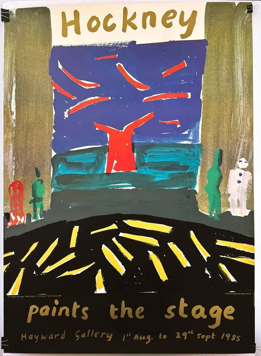 DAVID HOCKNEY 1985 Hockney Paints The Stage 56 inch Poster | eBay