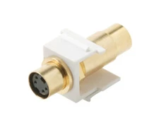 Steren Keystone S-VHS Jack Adapter White