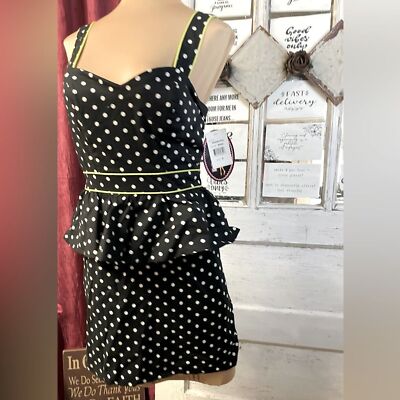 Paper Doll Rockabillia white Polka Dot Lined black Dress size 5 style#INW4521820  | eBay